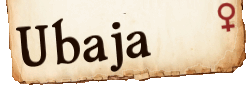 Ubaja Namensschild