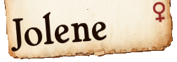 Jolene Namensschild