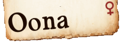 Oona Namensschild